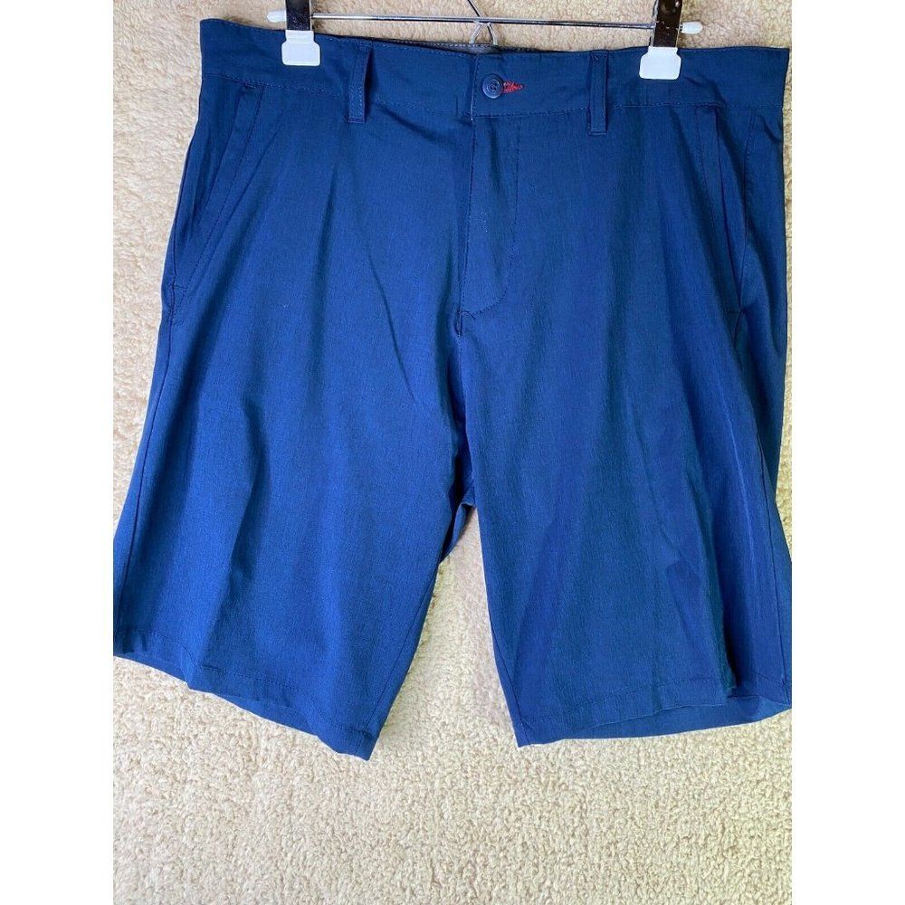 Burnside Men's Size 36 Blue Shorts 4 Pockets Zippered Right Rear Pocket